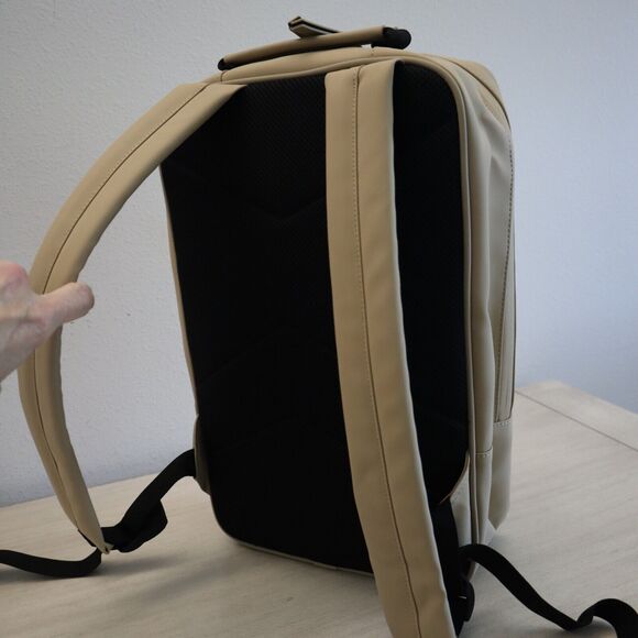 RAINS 12310 Unisex One Size Sand/Beige Book Backpack - Picture 8 of 16